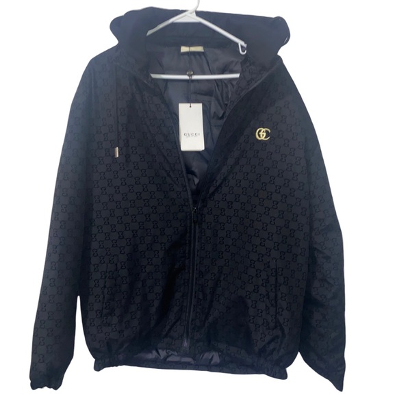 Gucci Black Monogram Hooded Jacket – 3XL - Picture 1 of 6